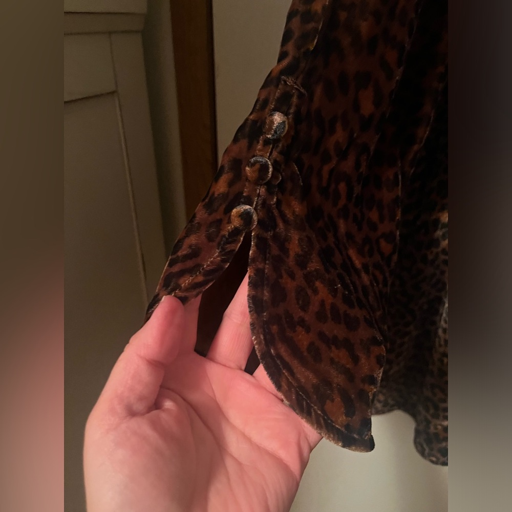 NWT SOFT SURROUNDINGS Silk Velvet Poets Leopard Tunic XLP - Picture 3 of 11